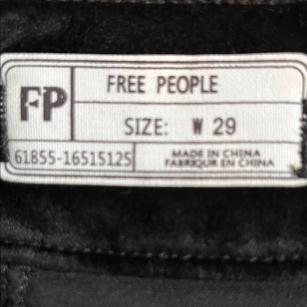 FREE PEOPLE Retro Velvet Mini Skirt Black Size 29 - Picture 4 of 7